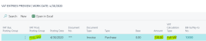 Dynamics 365 Business Central – How to Post a VAT only Invoice