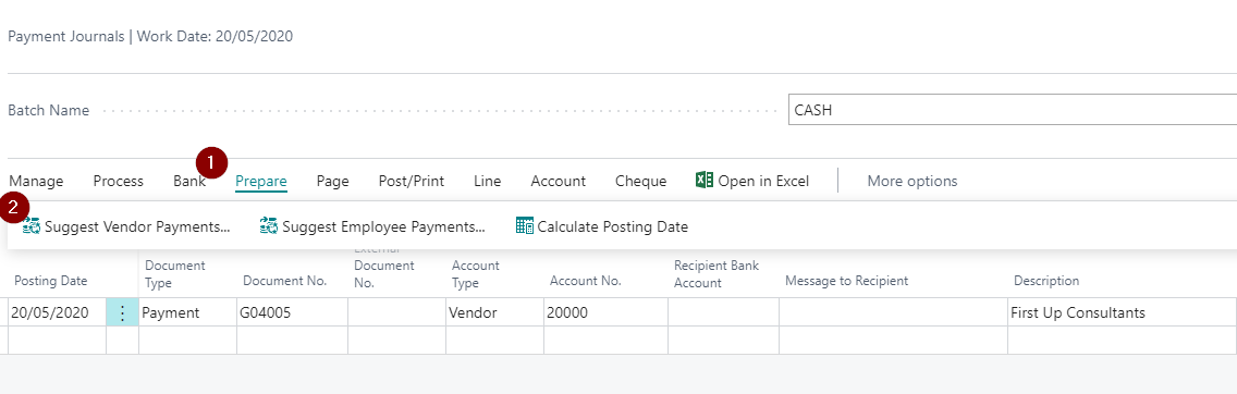 Dynamics 365 Business Central – Create Payments quickly and easily in ...