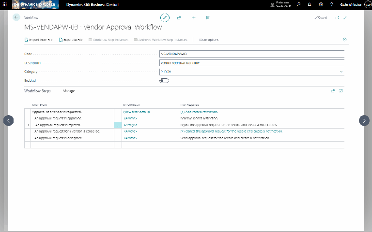 Dynamics 365 Business Central – How to create a workflow that only ...