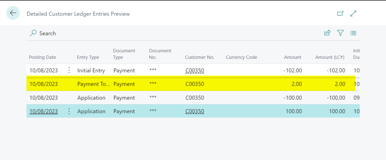 Dynamics 365 Business Central – Write off overpayments and