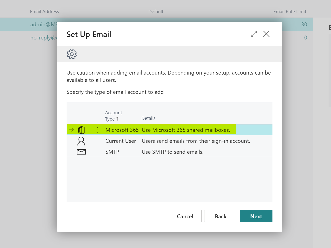 Dynamics 365 Business Central – How to add a Shared Mailbox in the ...