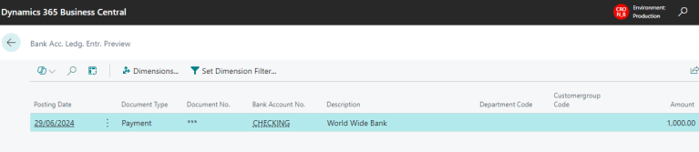Dynamics 365 Business Central – How to post a Payment in one company ...
