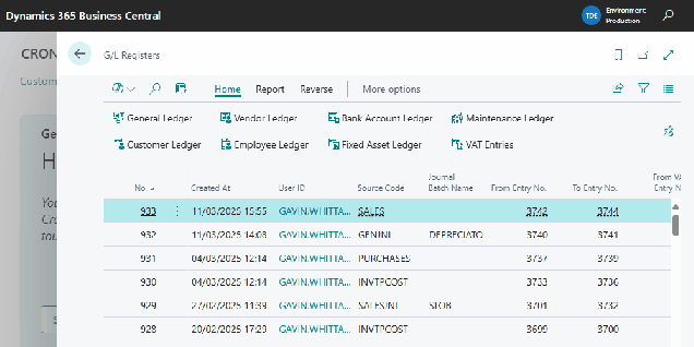 Dynamics 365 Business Central – A closer look at Registers in Business ...