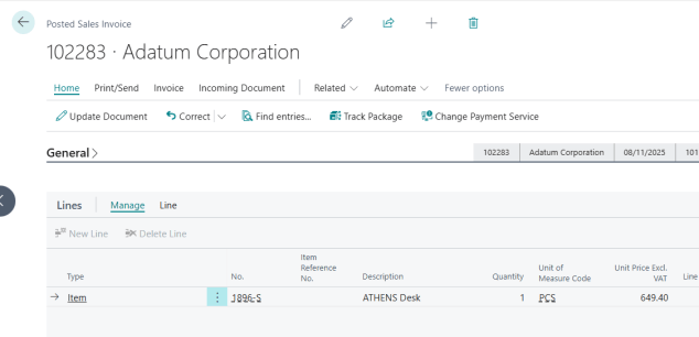 Dynamics 365 Business Central – How to post a Sales Credit for an Item ...