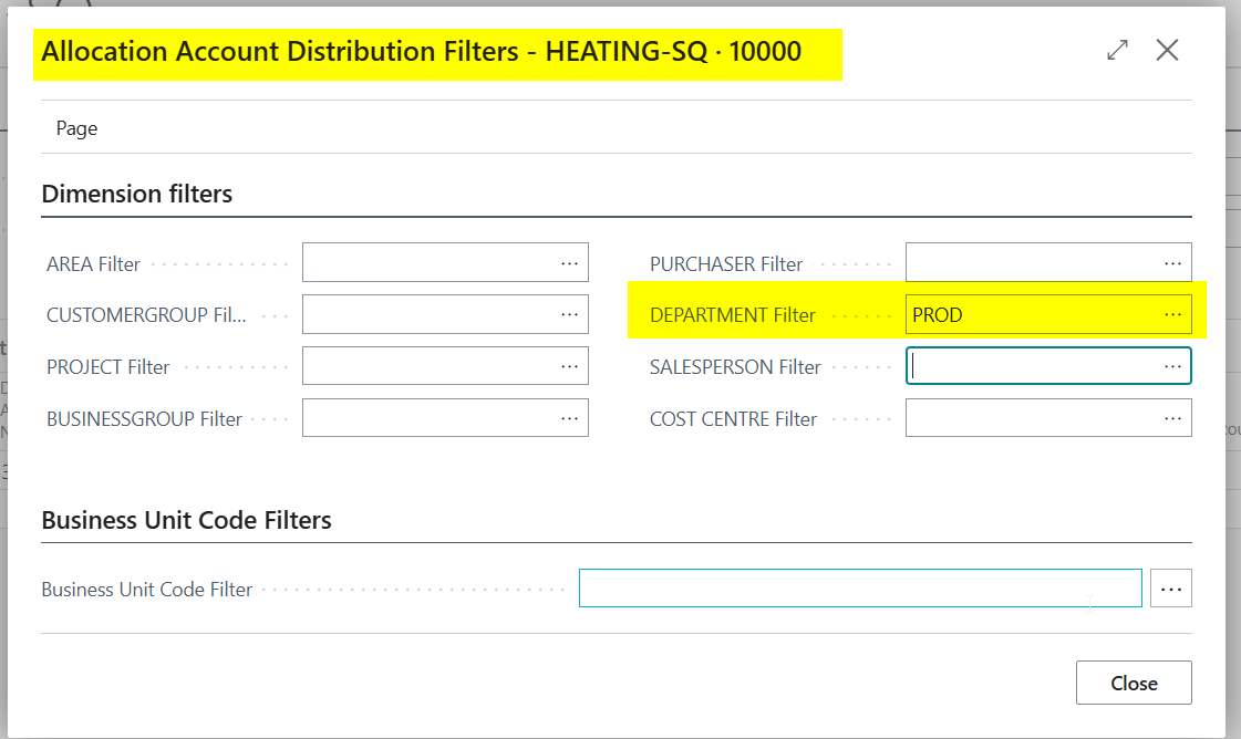 Dynamics 365 Business Central – How to proportionally split costs ...